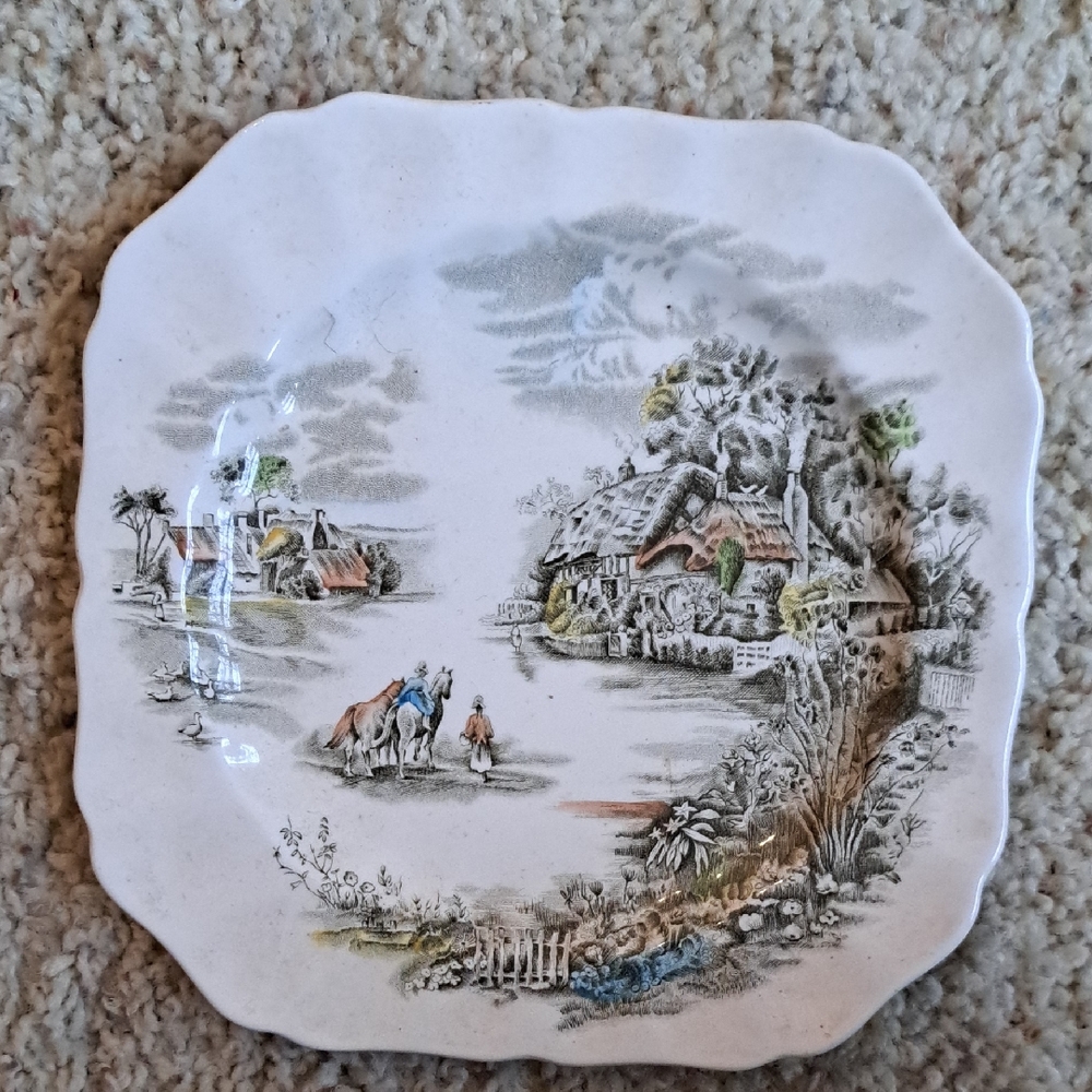 Scenic Square Ceramic Plate